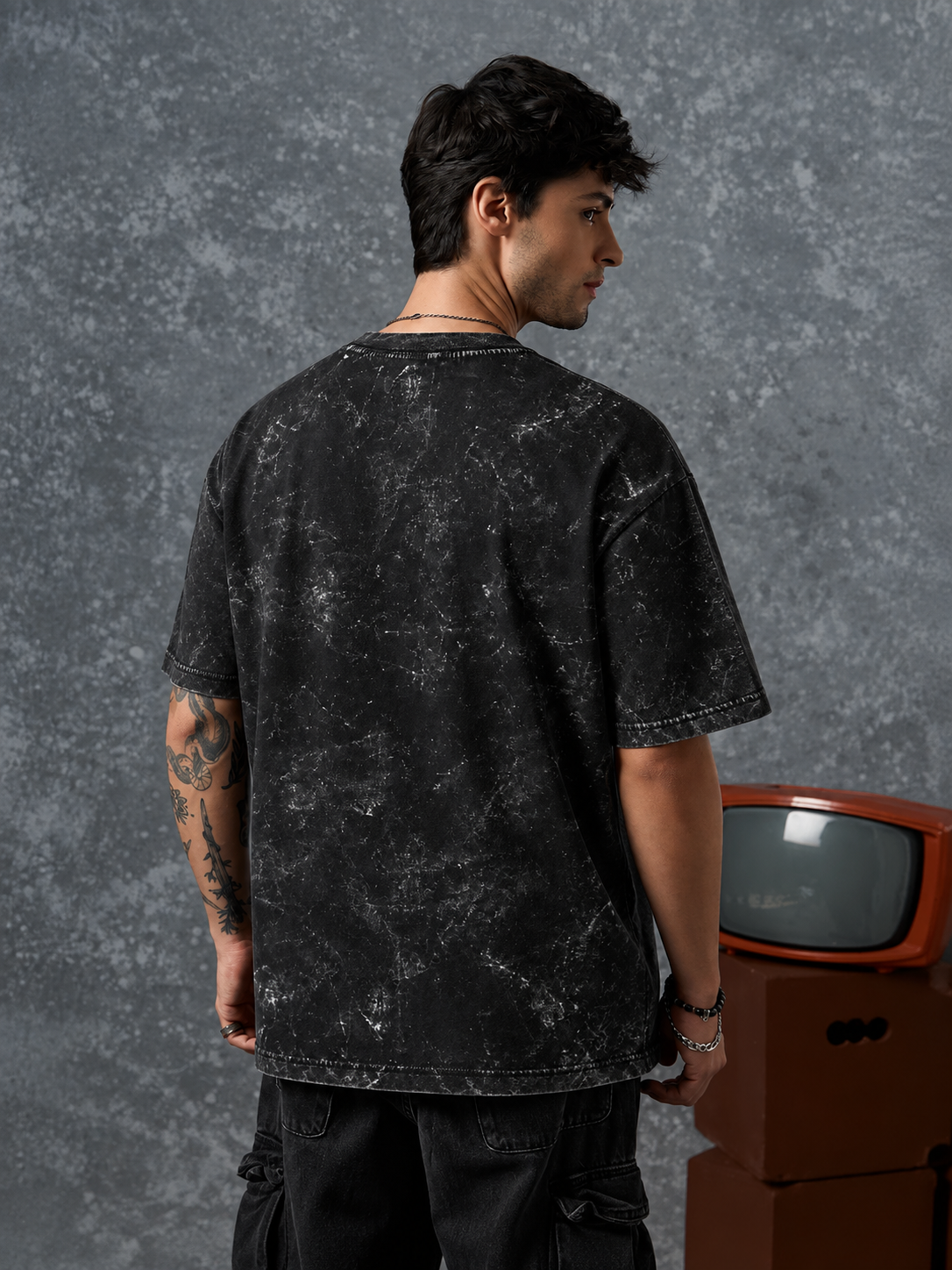 London Acid Washed Oversized Tee