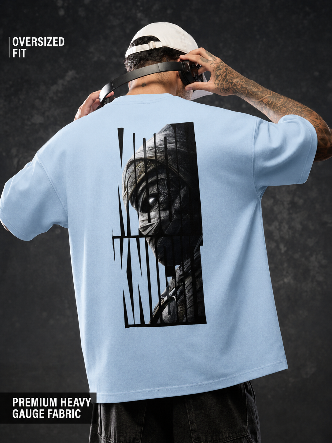 Night Warrior Oversized Graphic T-Shirt