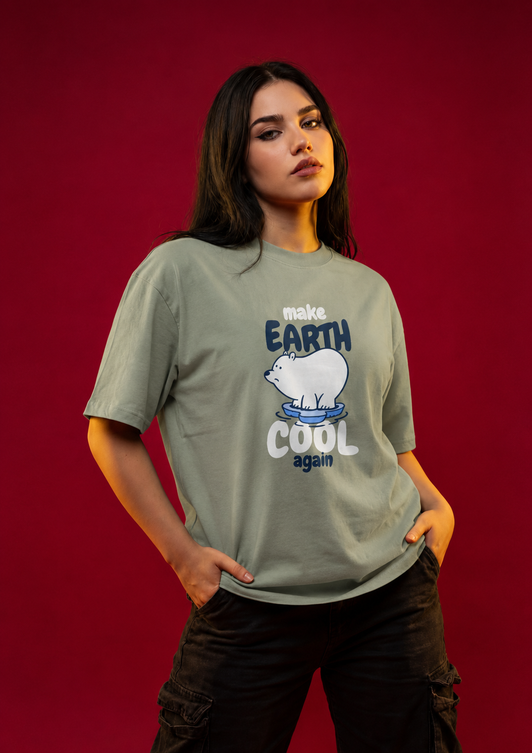 Earth Day Polar Bear 'Keep Earth Cool' T-Shirt