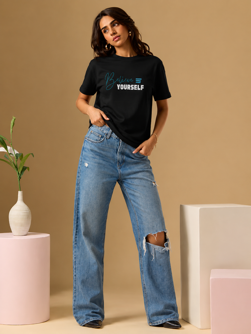 Believe Yourself Crew Tee — Inspirational T‑Shirt
